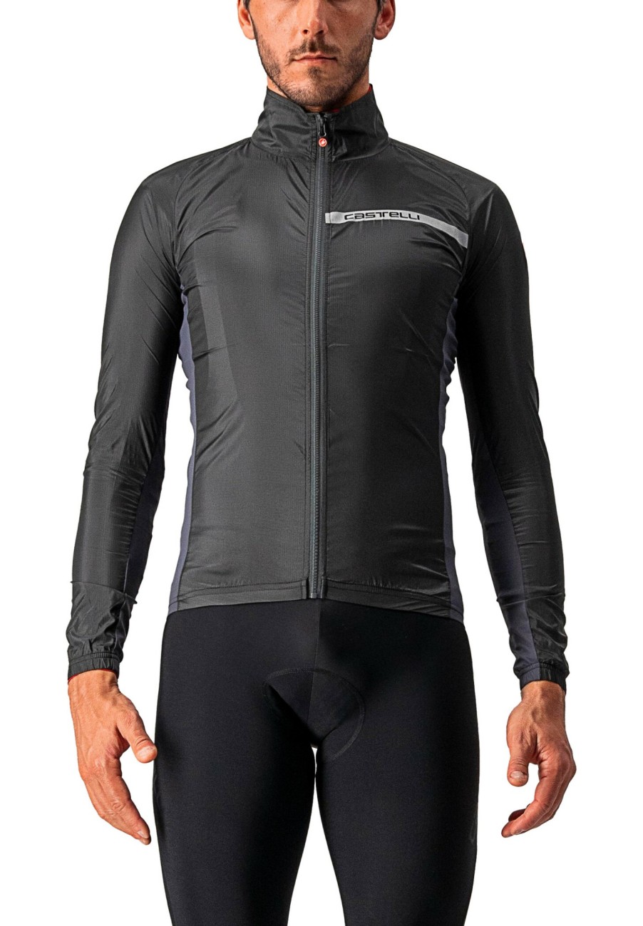 Rennradjacken | Castelli Castelli Squadra Stretch Jacke Herren Schwarz