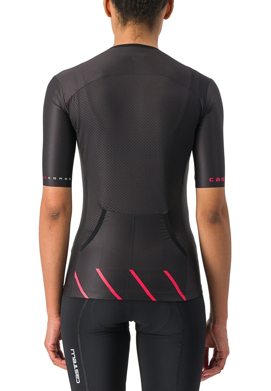 Triathlonanzuge | Castelli Castelli Free Speed 2 Race Kurzarm Oberteil Damen Schwarz