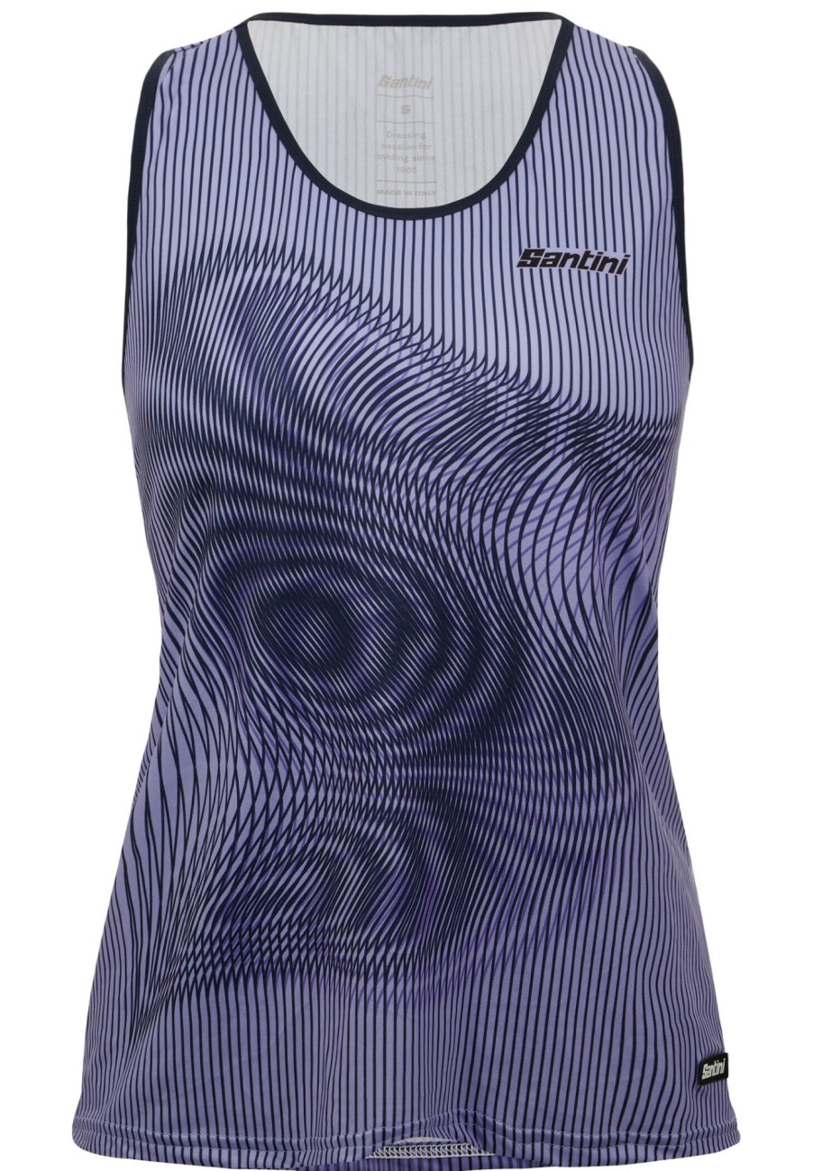 Rennrad Trikots | Santini Santini Vortex Armelloses Shirt Damen Schwarz