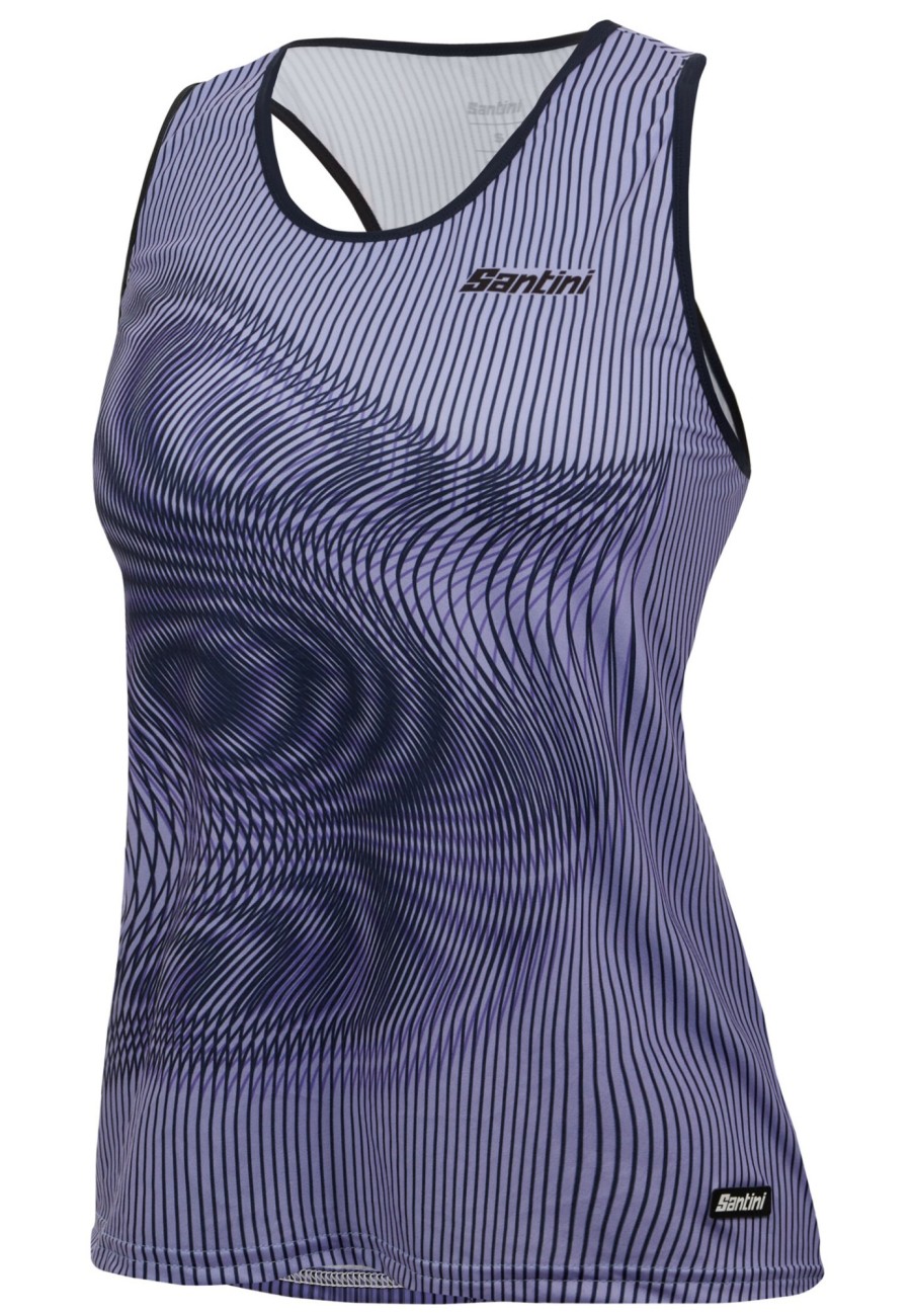 Rennrad Trikots | Santini Santini Vortex Armelloses Shirt Damen Schwarz