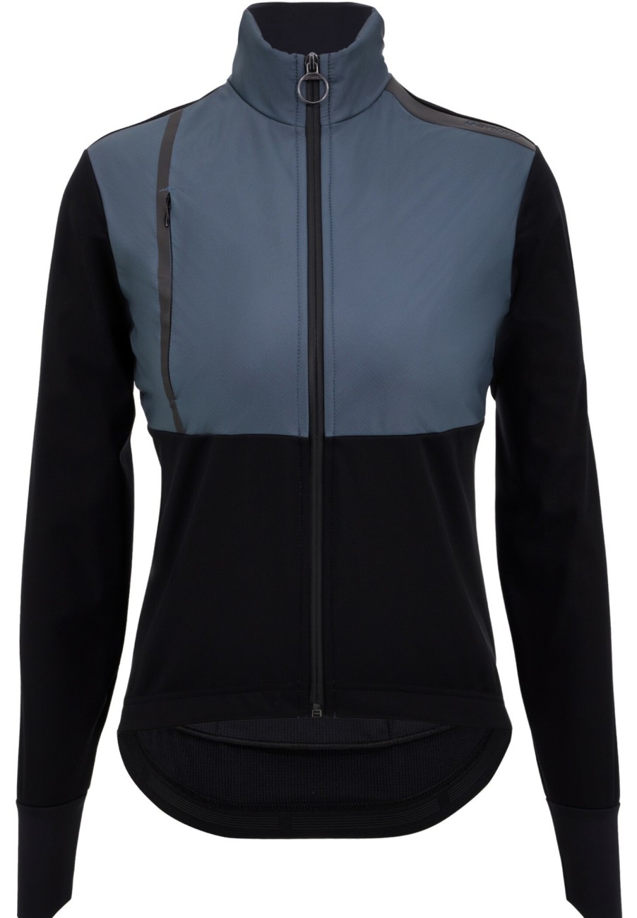 Thermo & Winterjacken | Santini Santini Vega Absolute Jacke Damen Schwarz/Blau