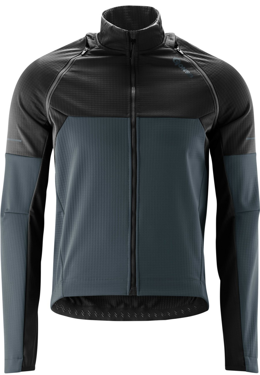 Mtb Jacken | Gonso Gonso Canosio Softshell Zip-Off Jacke Herren Schwarz/Blau