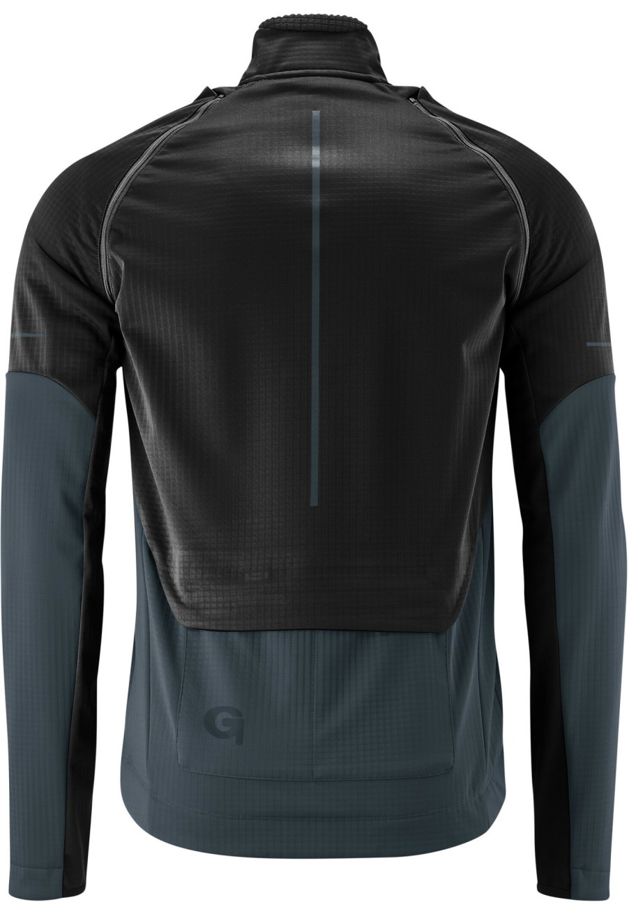 Mtb Jacken | Gonso Gonso Canosio Softshell Zip-Off Jacke Herren Schwarz/Blau