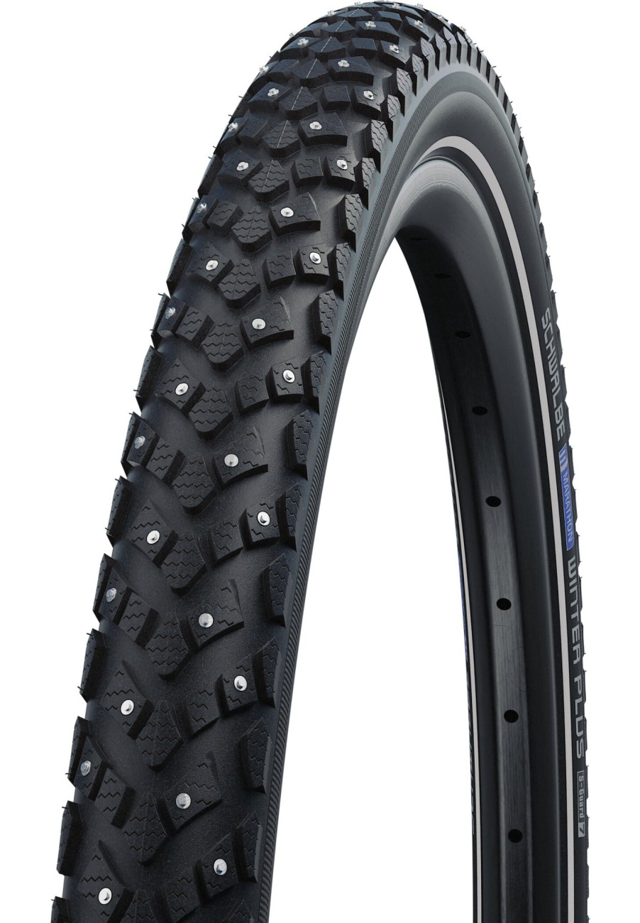 E-Bike Teile | SCHWALBE Schwalbe Marathon Winter Plus Performance Drahtreifen 26X2.15" Smartguard E-25 Reflex Schwarz