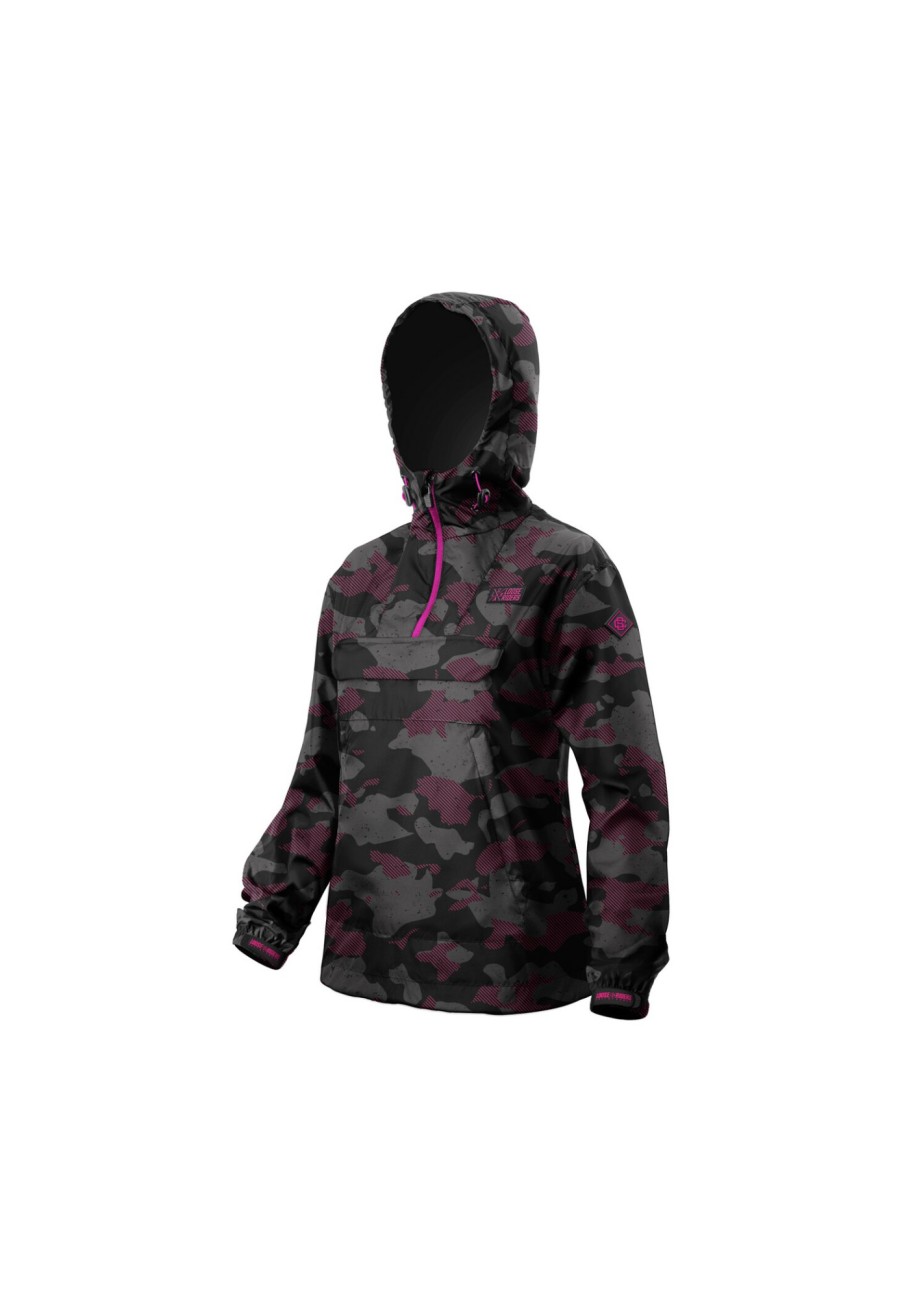 Mtb Jacken | Loose Riders Loose Riders Windbreaker Anorak Damen Pink/Grau