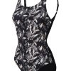 Schwimmbekleidung | arena Arena Bodylift Francy Wing Back Einteiliger Badeanzug Damen Schwarz/Grau