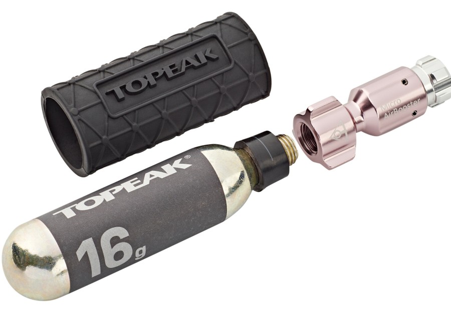 Pumpen | Topeak Topeak Micro Airbooster Co2 Pumpe 16G Silber