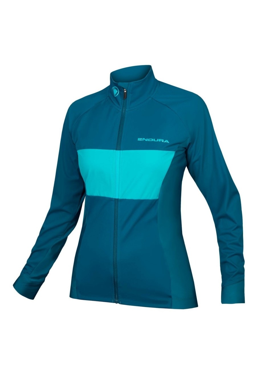 Trikots Langarm | Endura Endura Fs260-Pro Jetstream Ii Langarm Trikot Damen Blau/Turkis