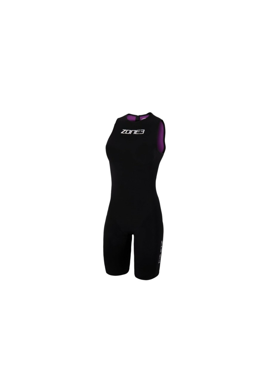 Triathlonanzuge | Zone3 Zone3 Streamline Armelloser Swimskin Damen Schwarz