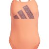 Schwimmbekleidung | adidas Adidas 3 Bars Pr Badeanzug Damen Orange