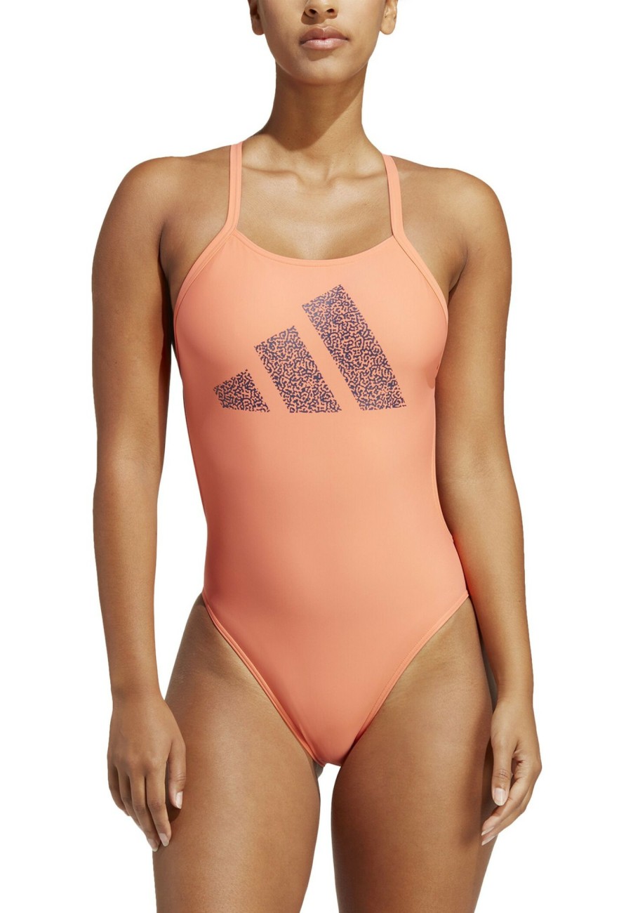 Schwimmbekleidung | adidas Adidas 3 Bars Pr Badeanzug Damen Orange