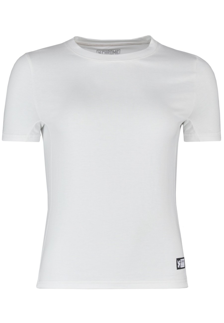 Streetwear | Chrome Chrome Chrome Issued Kurzarm Tee Damen Weis