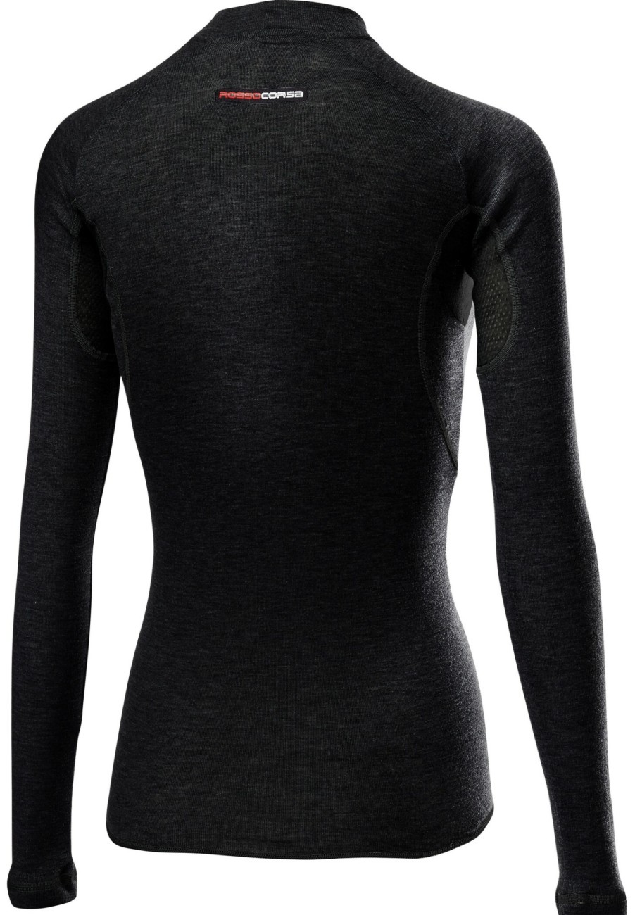 Langarm Shirts | Castelli Castelli Flanders 2 Warm Langarm Baselayer Damen Schwarz