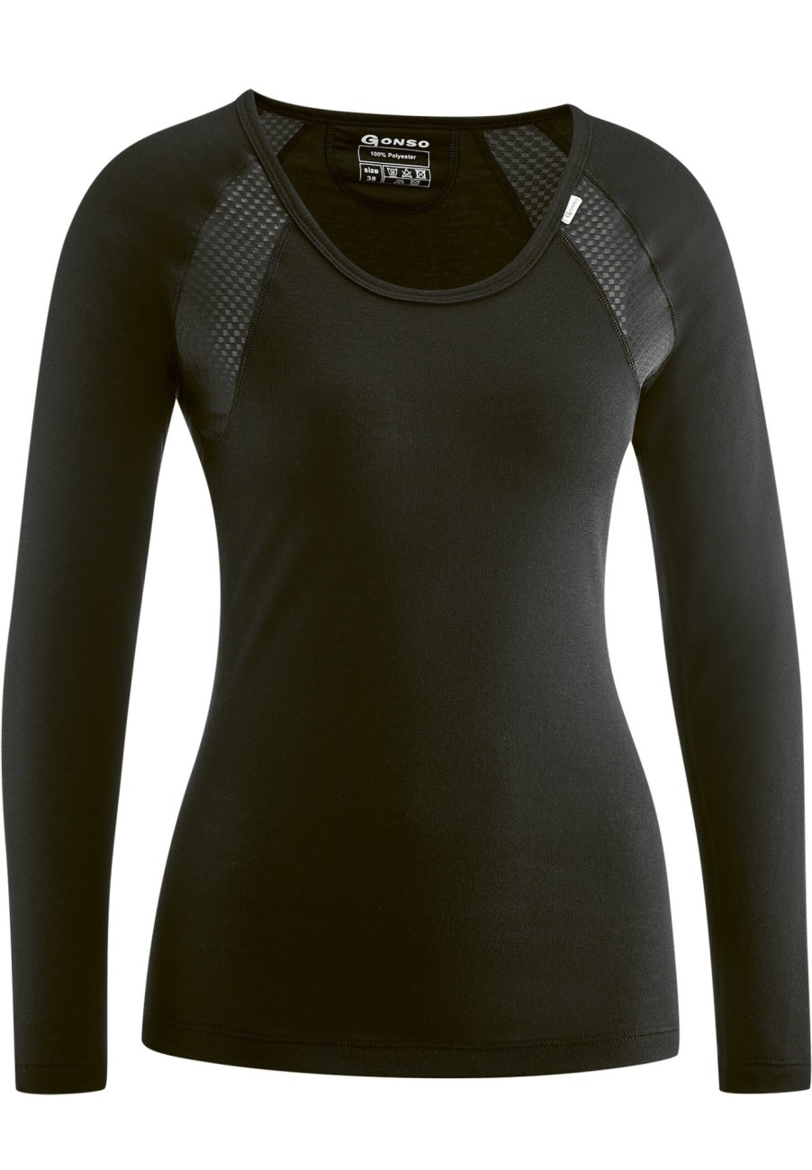 Langarm Shirts | Gonso Gonso Peniche Fahrrad-Unterhemd Damen Schwarz