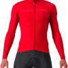 Trikots Langarm | Castelli Castelli Pro Thermal Mid Langarm Trikot Herren Rot