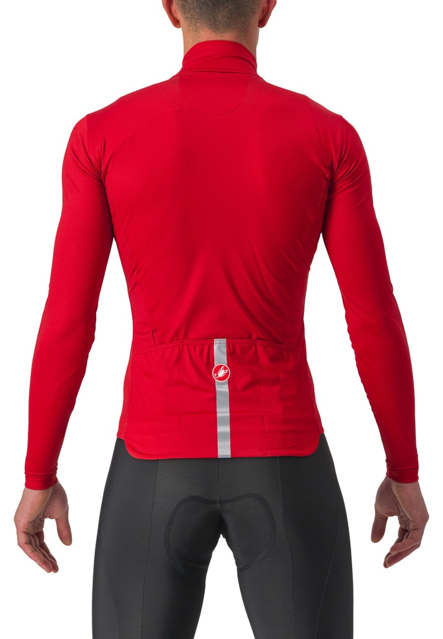 Trikots Langarm | Castelli Castelli Pro Thermal Mid Langarm Trikot Herren Rot