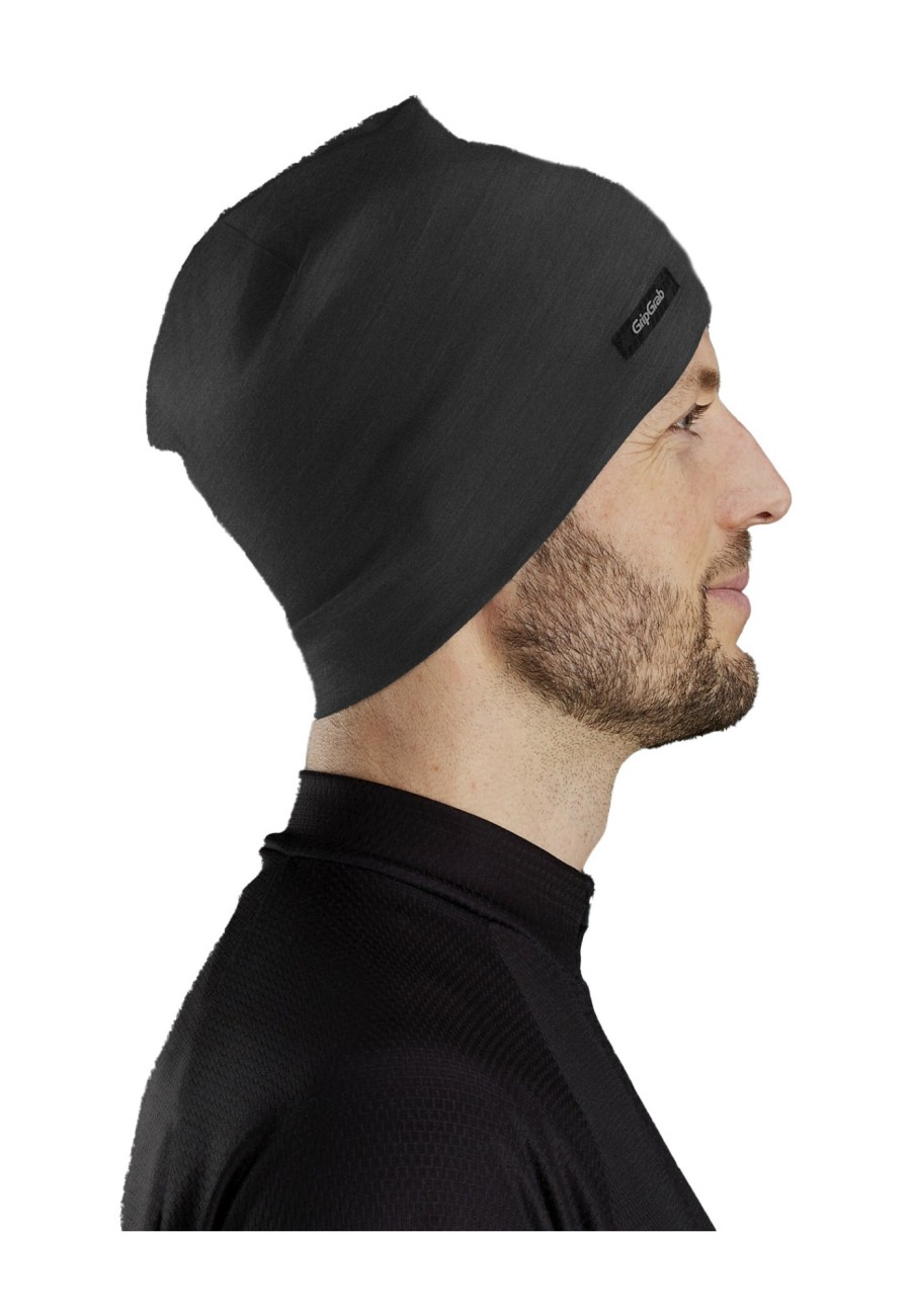 Kopfbedeckungen | GripGrab Gripgrab Merino Polyfaser Lightweight Beanie Schwarz