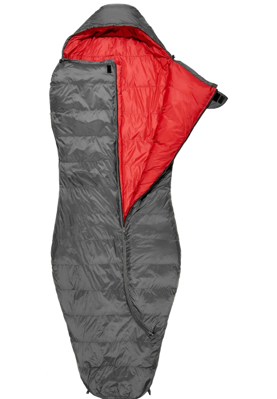 Schlafsacke | CAMPZ Campz Trekker Pro X Schlafsack Mid Zip Grau/Rot