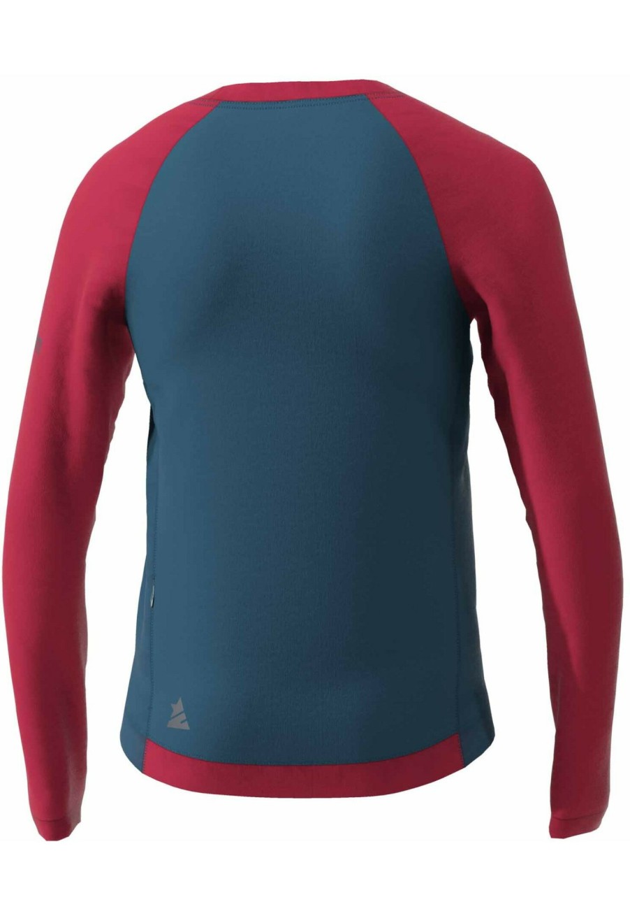 Mtb Trikots | Zimtstern Zimtstern Pureflowz Langarmshirt Kinder Blau/Rot