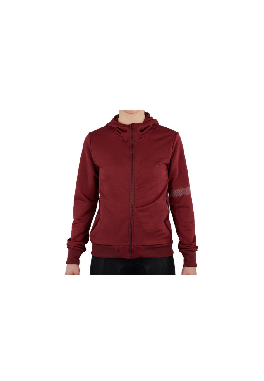 Streetwear | Sportful Sportful Giara Hoodie Damen Rot