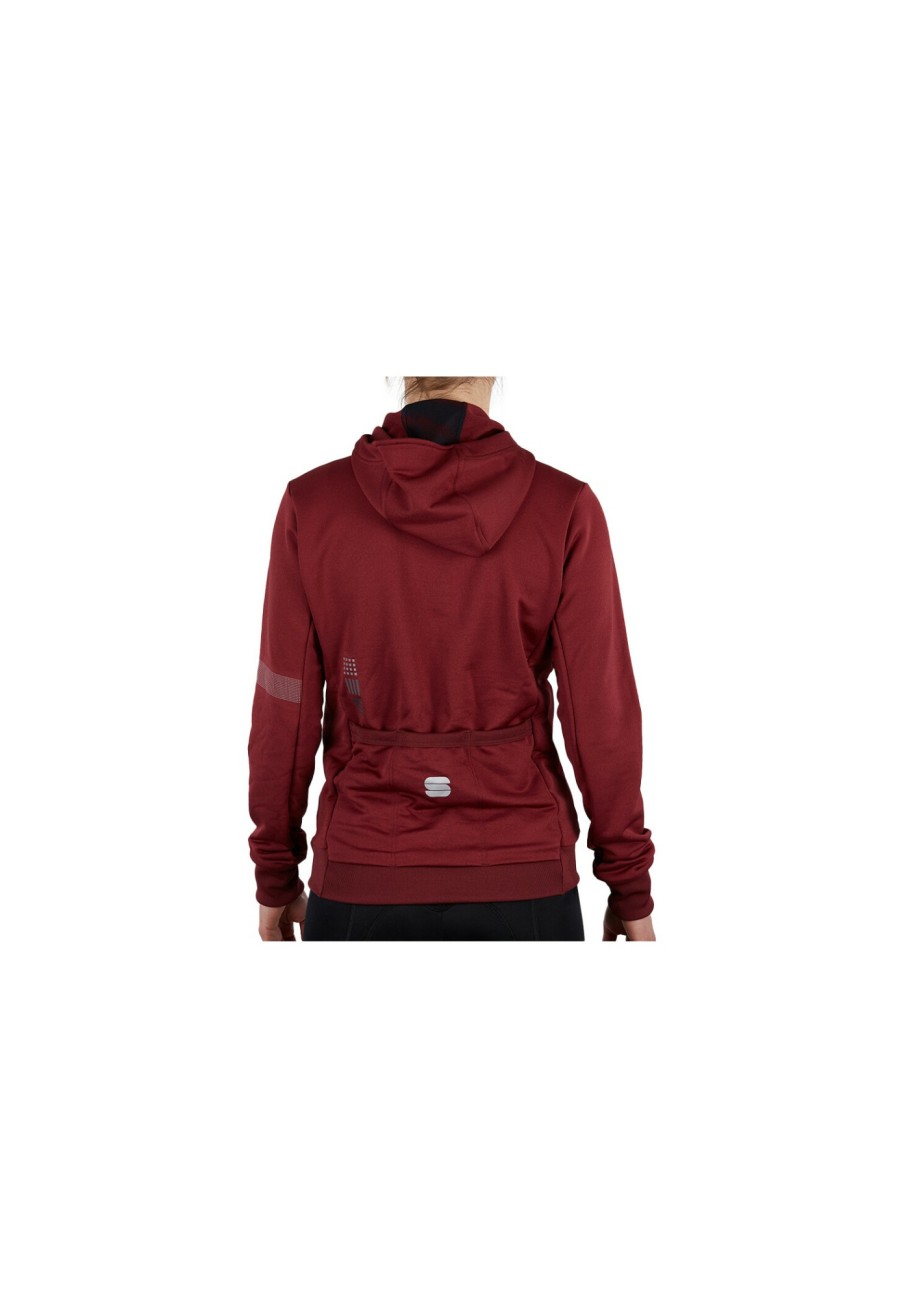 Streetwear | Sportful Sportful Giara Hoodie Damen Rot