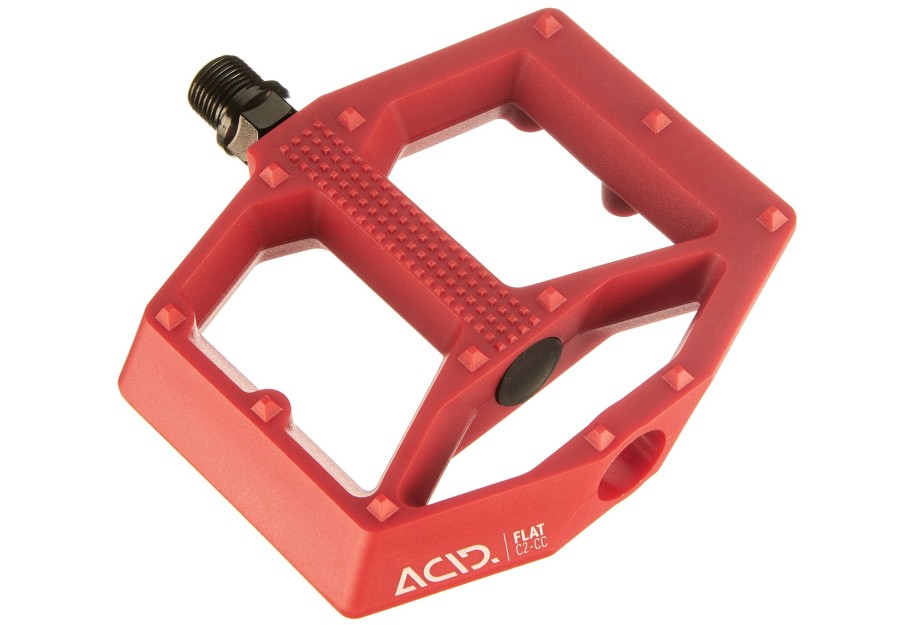 Pedale | Cube ACID Cube Acid Flat C2-Cc Pedale Rot