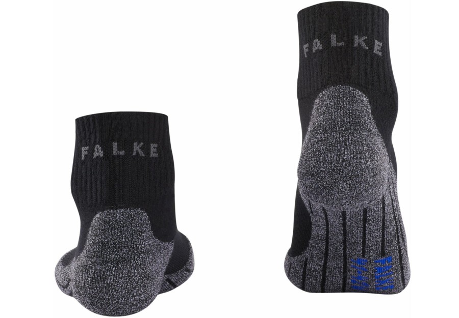 Socken | Falke Falke Tk2 Cool Kurze Trekkingsocken Damen Schwarz/Grau