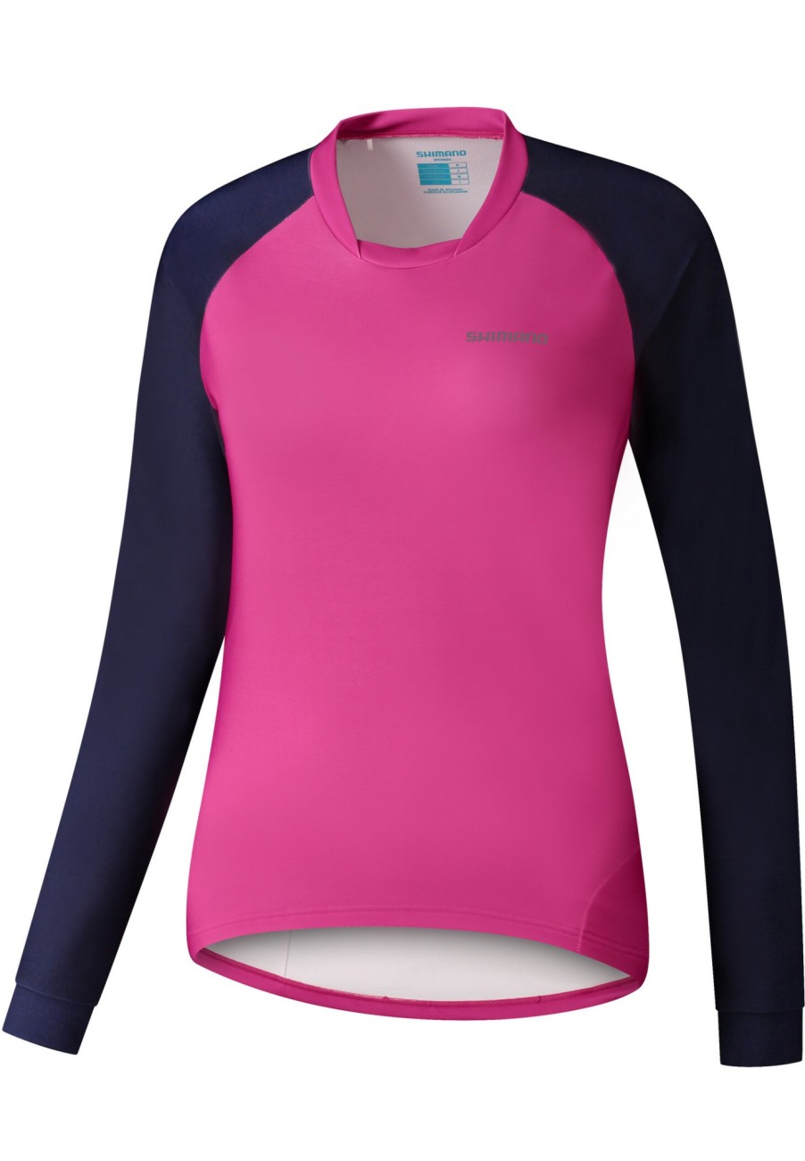 Trikots Langarm | Shimano Shimano Saiko Warm Langarm Trikot Damen Pink