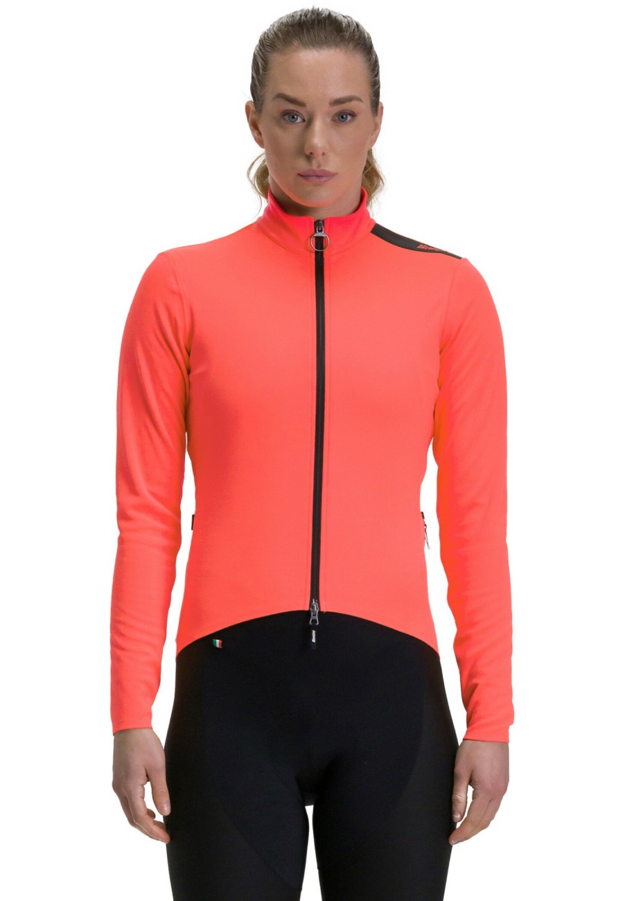 Rennradjacken | Santini Santini Adapt Multi Jacke Damen Rot/Schwarz