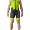 Triathlonanzuge | Castelli Castelli Free Sanremo 2 Armelloser Anzug Herren Gelb/Schwarz