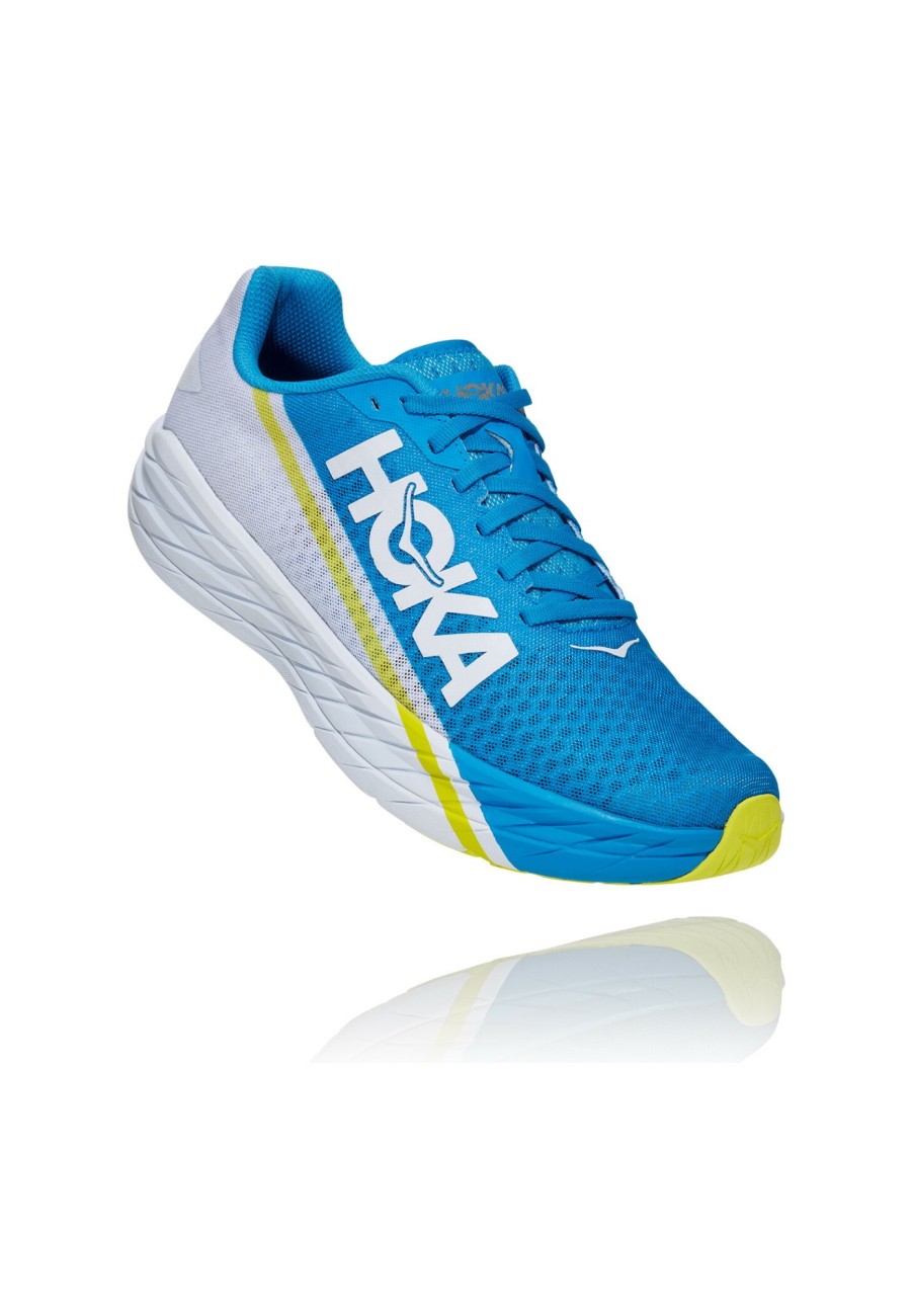 Laufschuhe | Hoka One One Hoka One One Rocket X Schuhe Blau/Weis