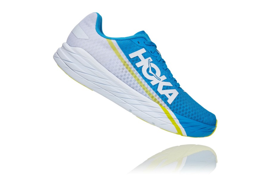 Laufschuhe | Hoka One One Hoka One One Rocket X Schuhe Blau/Weis