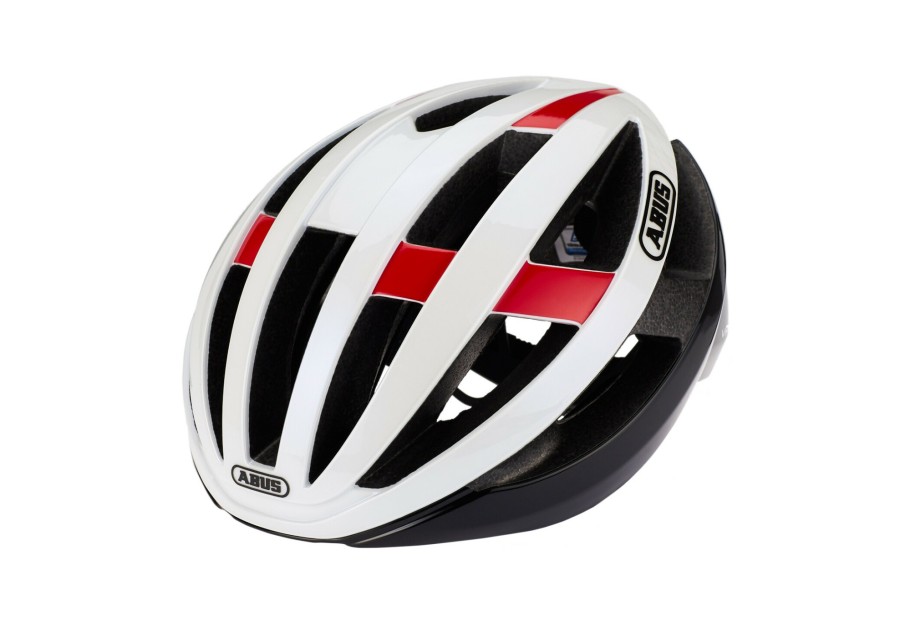 Rennradhelme | ABUS Abus Viantor Road Helm Weis/Rot