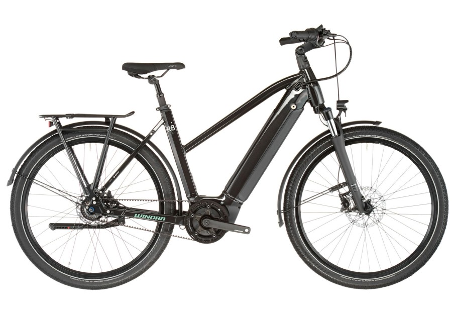 E-Bikes City | Winora Winora Sinus R8 27.5" Trapez Damen Schwarz