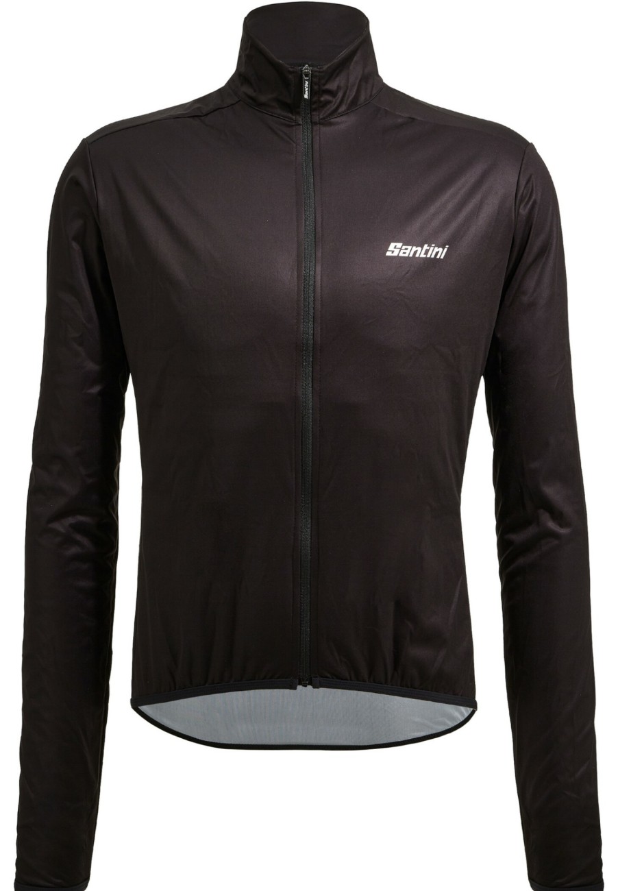 Windjacken | Santini Santini Nebula Windbreaker Mit Ruckentaschen Herren Schwarz