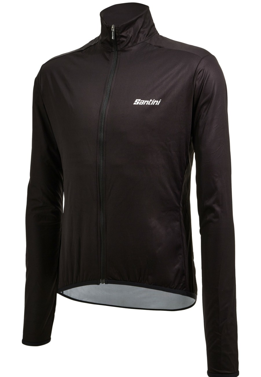 Windjacken | Santini Santini Nebula Windbreaker Mit Ruckentaschen Herren Schwarz