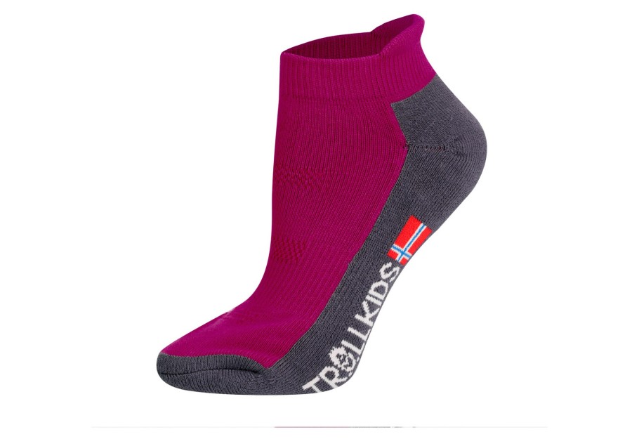 Socken | TROLLKIDS Trollkids Hiking Ii Low Cut Socken Kinder Pink/Grau