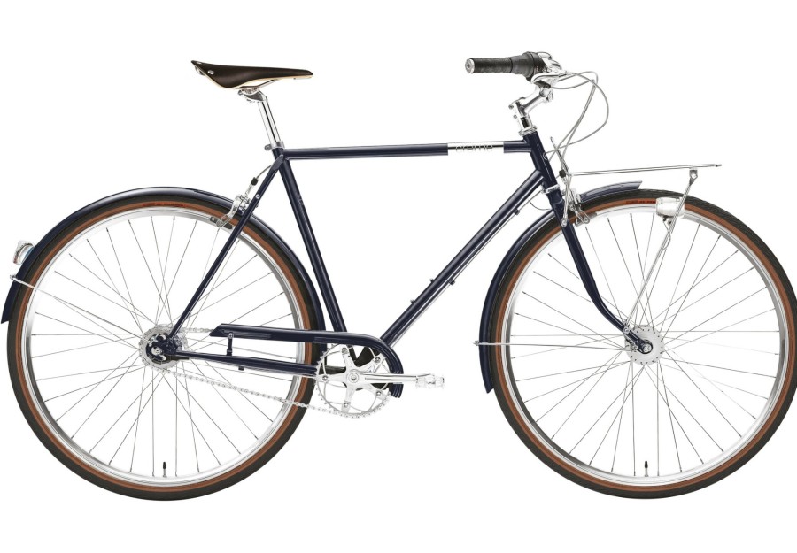 City Herrenrader | Creme Creme Caferacer Doppio Diamant 7-Fach Blau