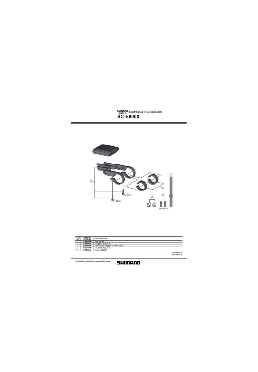 E-Bike Teile | Shimano Shimano Steps Sc-E6000 Info-Display Schwarz