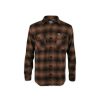 Streetwear | Loose Riders Loose Riders Langarm-Flanellhemd Herren Braun/Schwarz