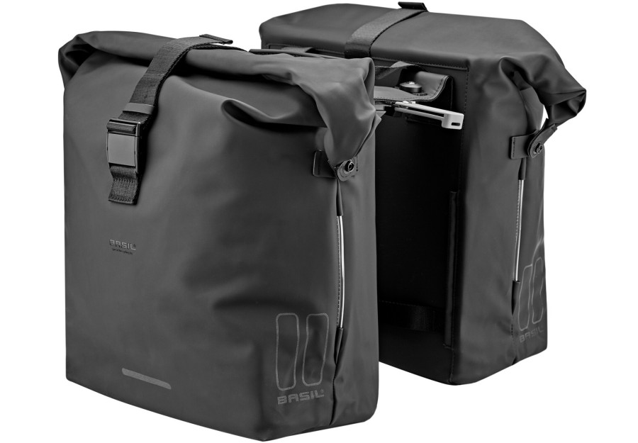 Taschen & Korbe | Basil Basil Soho Doppelpacktasche Nordlicht Mik 41L Schwarz