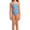 Schwimmbekleidung | Funkita Funkita Printed Einteiliger Badeanzug Madchen Pink/Turkis