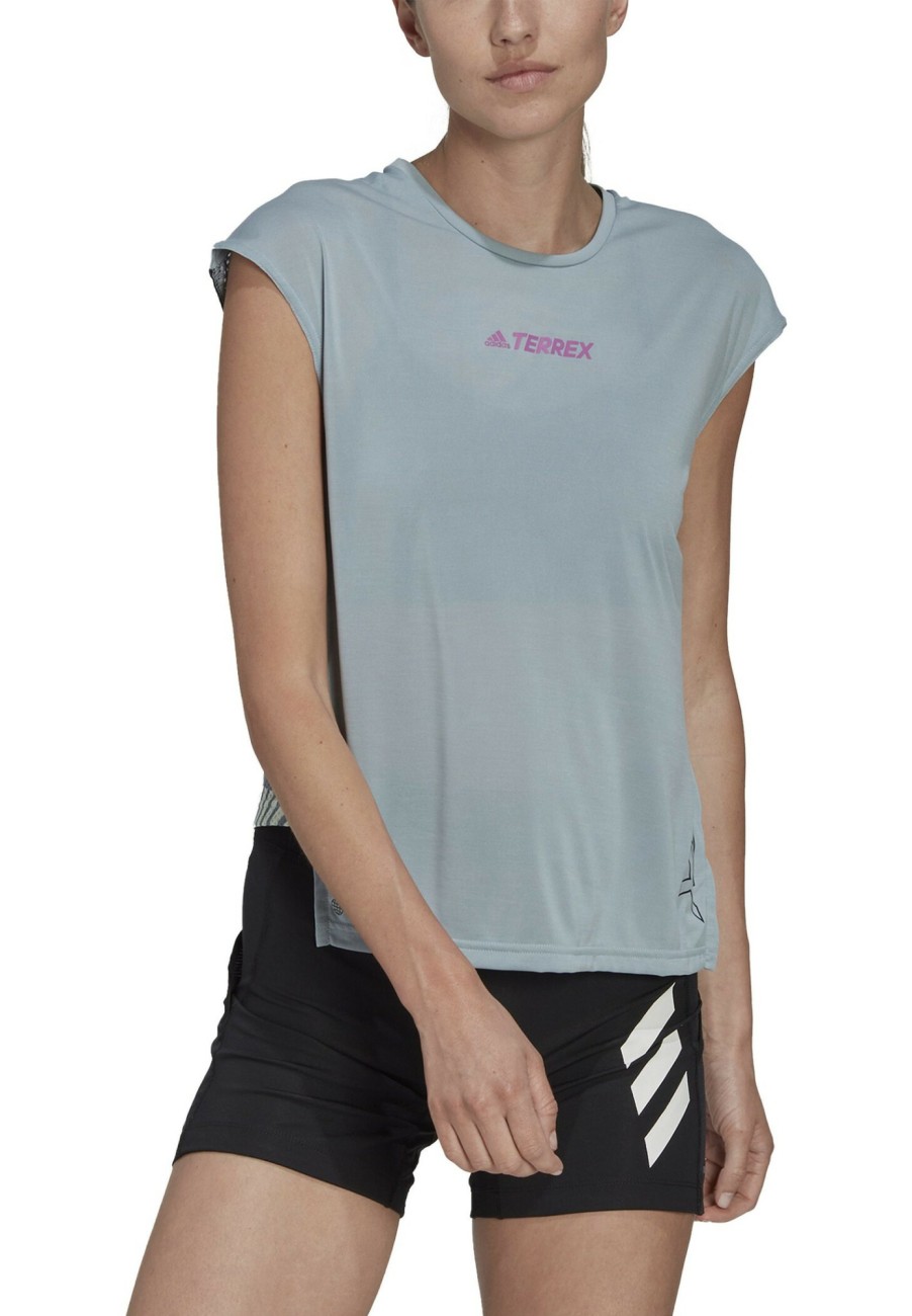 Laufbekleidung | adidas TERREX Adidas Terrex Agravic Pro Top Damen Grau