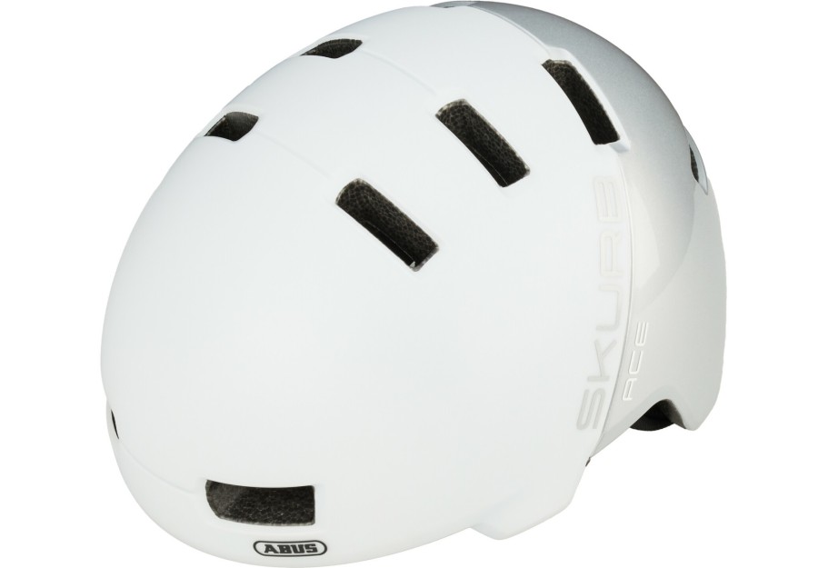 Trekking- & Cityhelme | ABUS Abus Skurb Ace Helm Weis/Silber