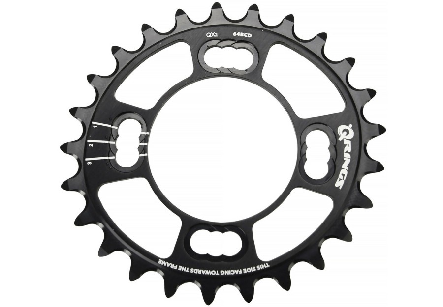 Antrieb | Rotor Rotor Q-Ring Qx2 Kettenblatt 27Z 9/10/11-Fach Innen 4-Arm 64Lk