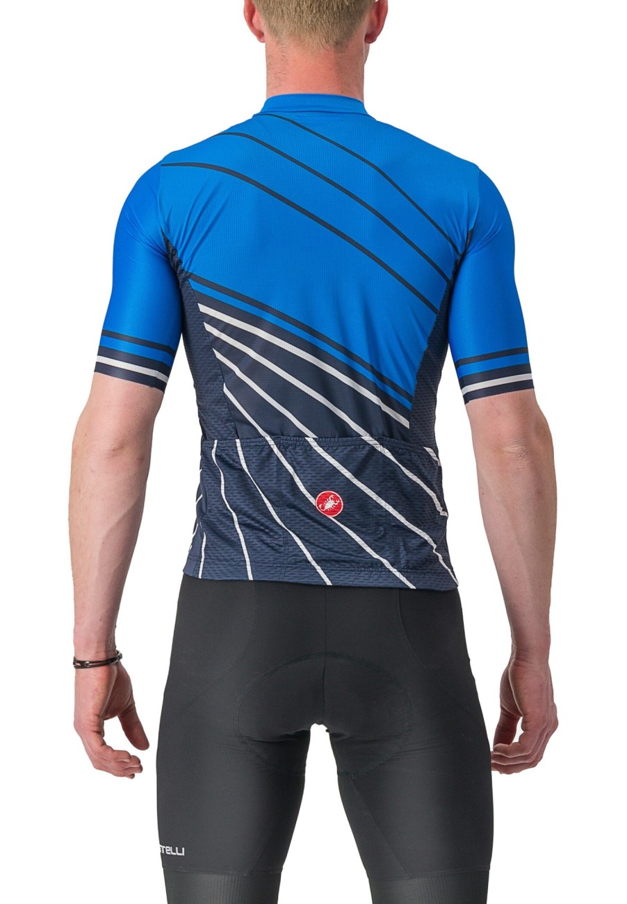 Trikots Kurzarm | Castelli Castelli Speed Strada Trikot Herren Blau