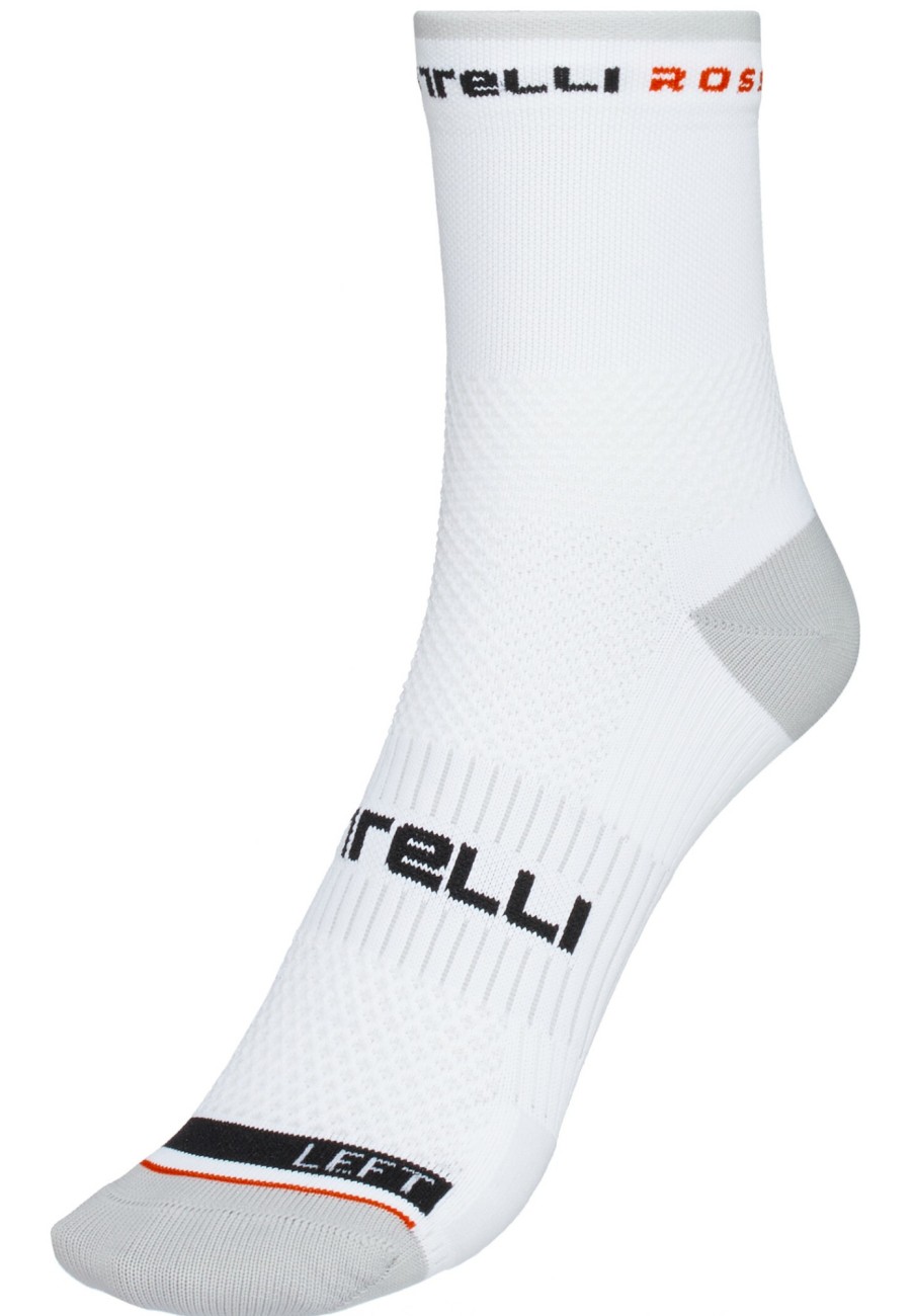 Socken | Castelli Castelli Rosso Corsa Pro 9 Socken Herren Weis