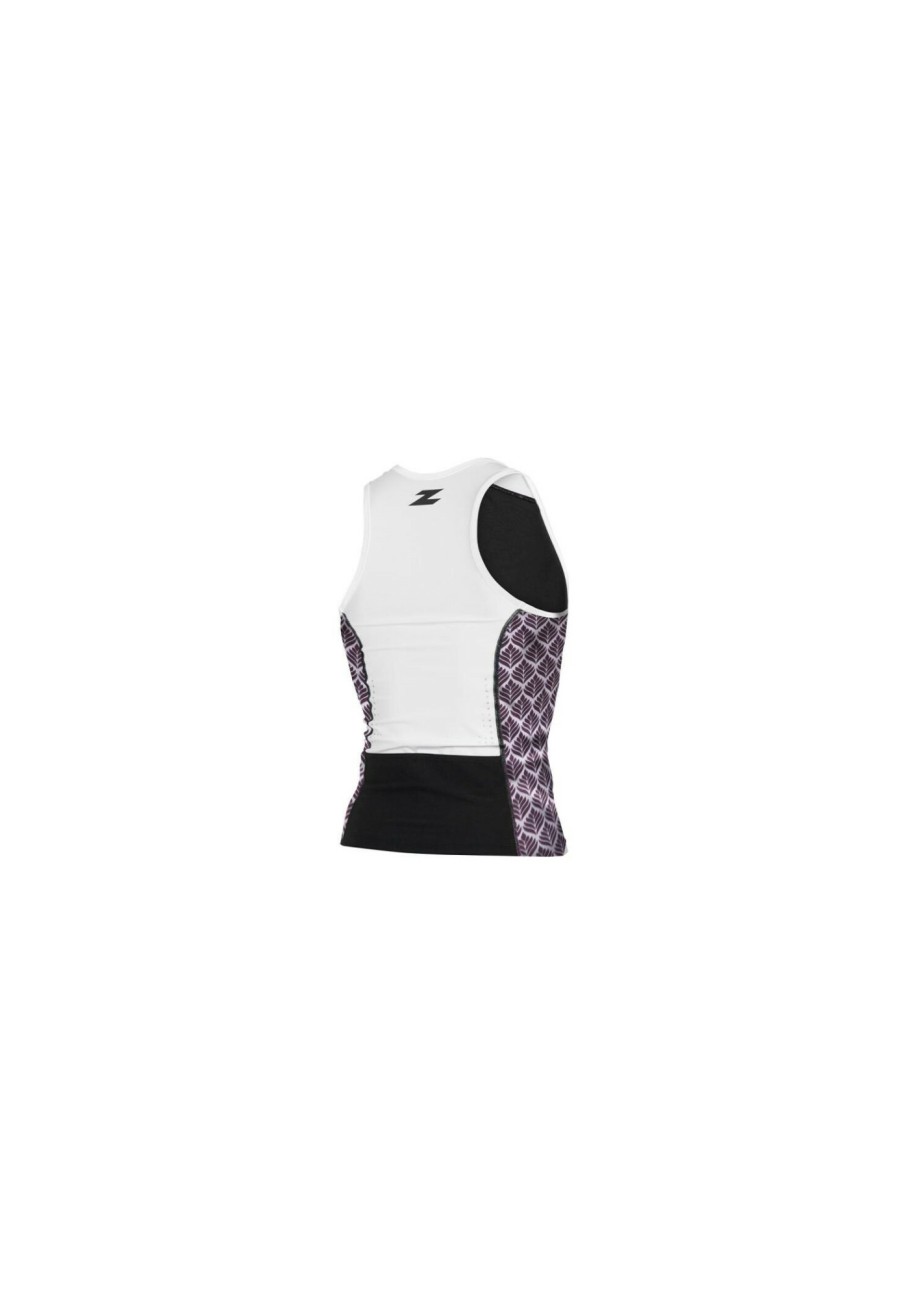 Triathlonanzuge | Z3R0D Z3R0D Racer Black Lotus Armelloses Singlet Damen Schwarz/Pink