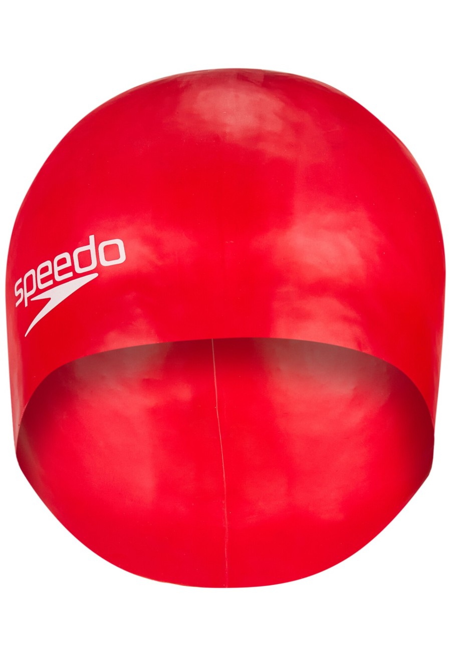 Schwimmkappen | speedo Speedo Plain Moulded Silikon Badekappe Kinder Rot