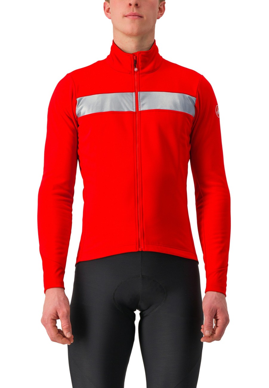 Rennradjacken | Castelli Castelli Raddoppia 3 Jacke Herren Rot